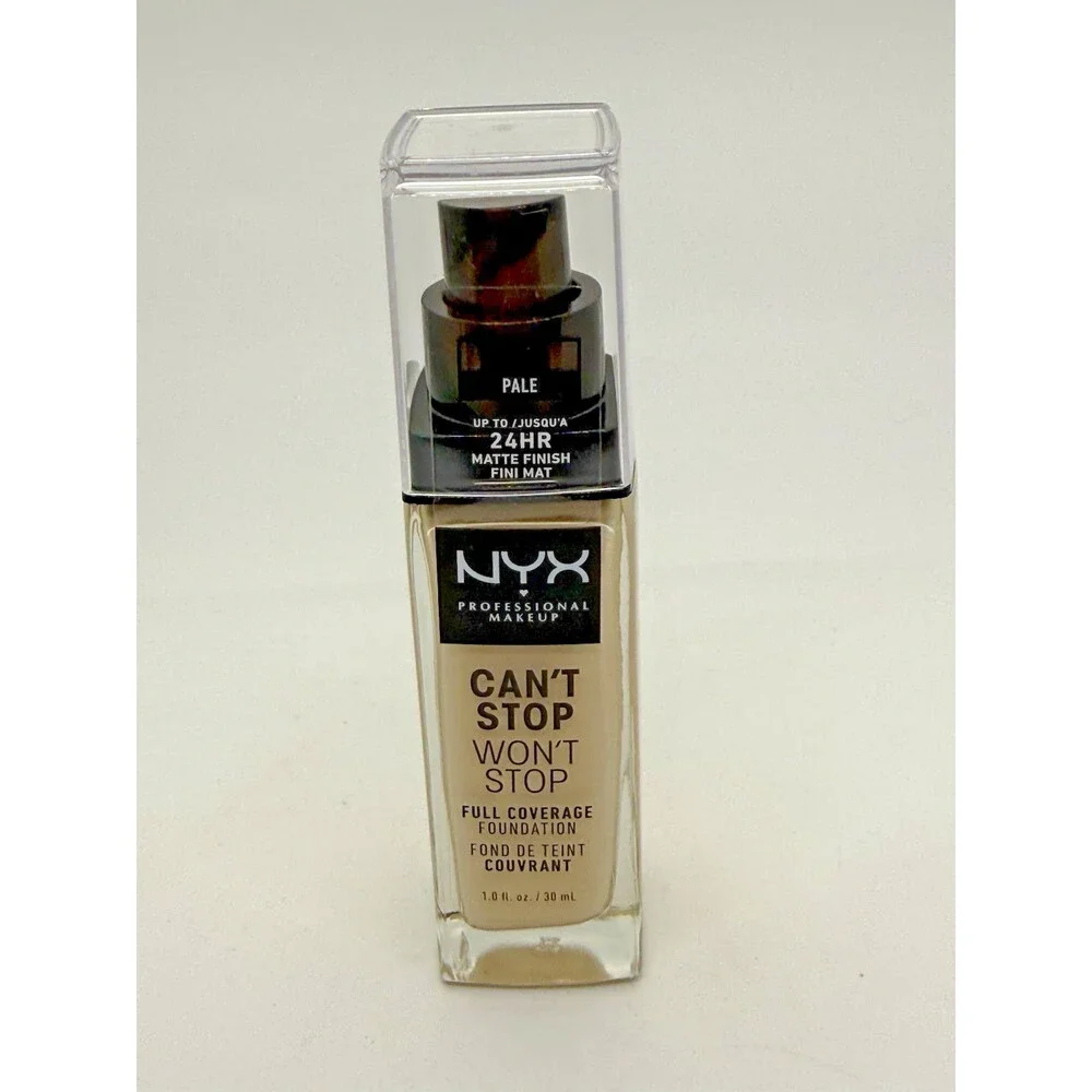 N Y X Foundation Full Coverage PALE Can’t Stop‎ Won’t Stop 1 FLOZ e 30mL New